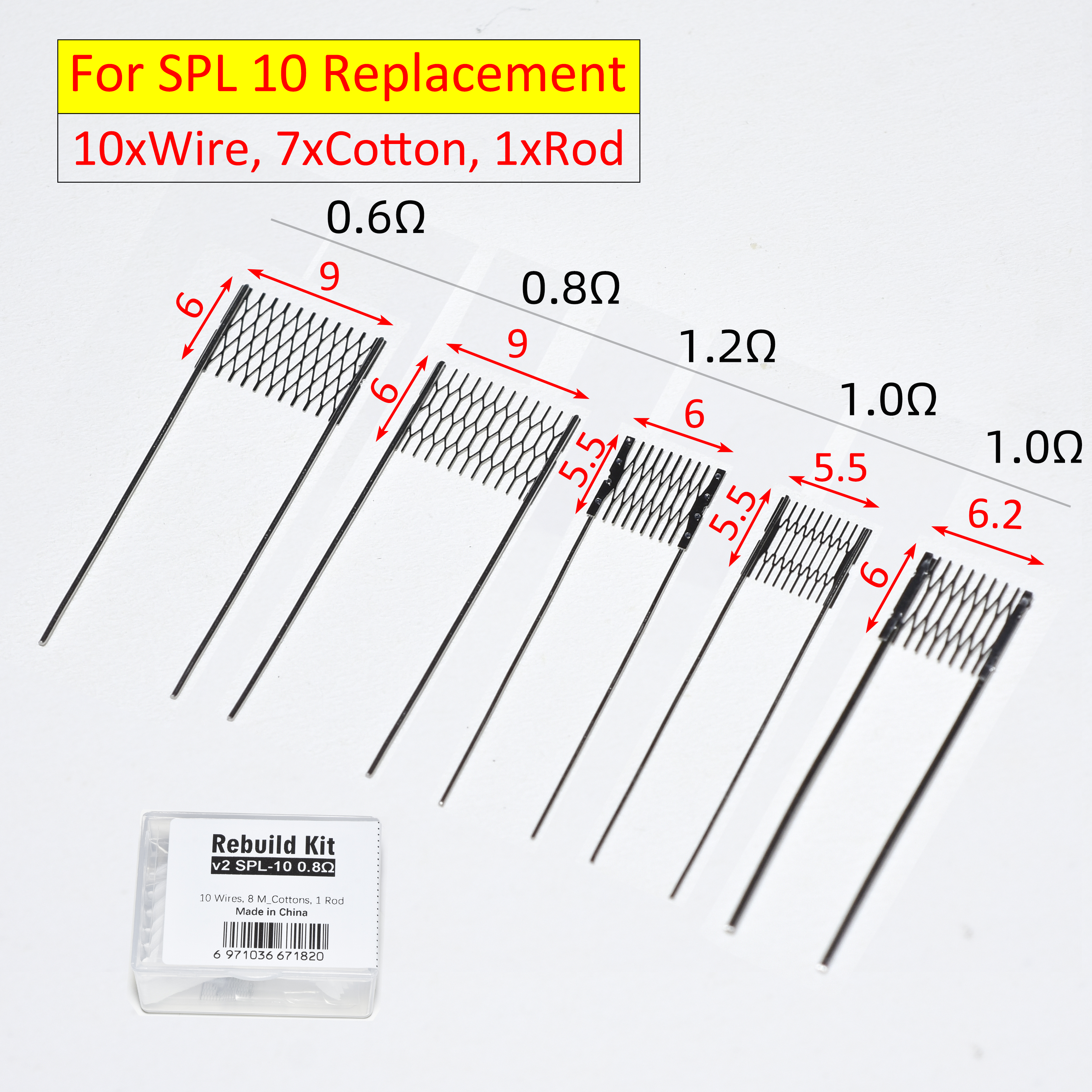 Coil Building Kit - 5 Type SPL 10 Resistance Wire