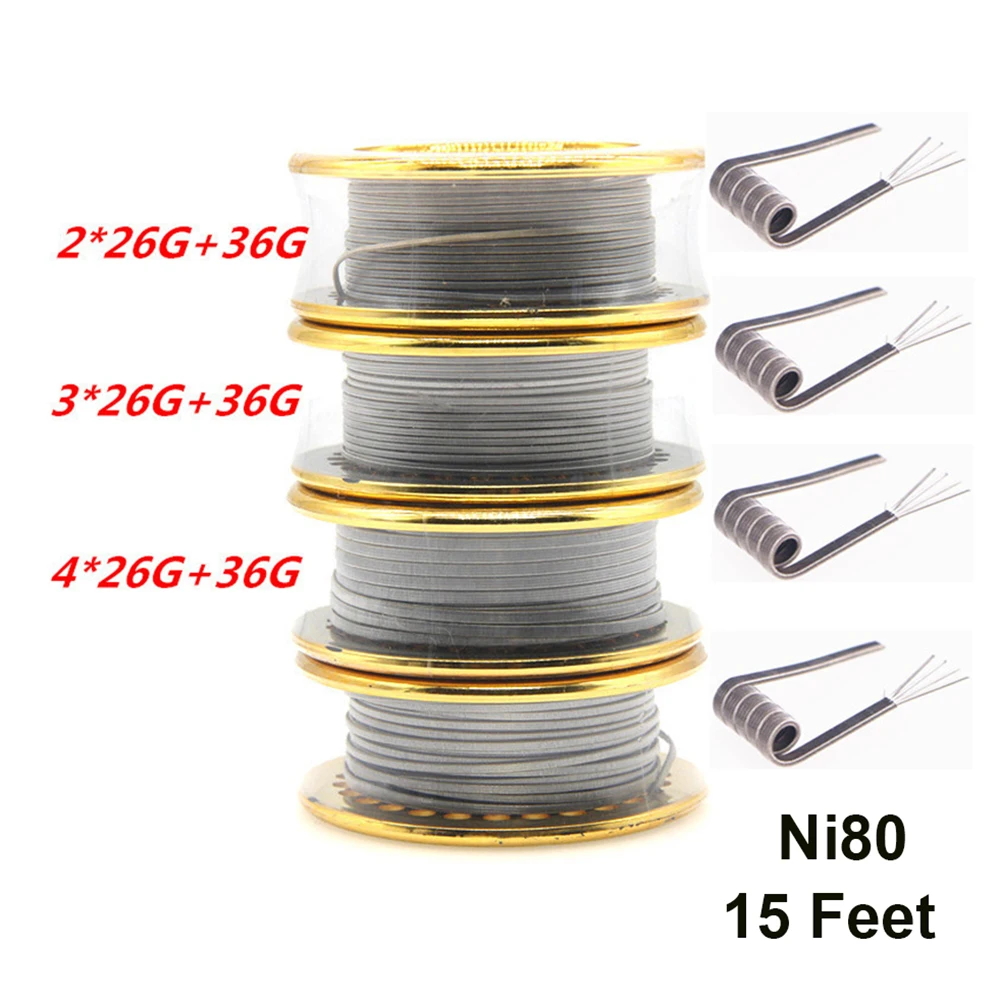 Ni80 Wire Clapton Fused Double - Clapton Wire Pre Built 评论和价格