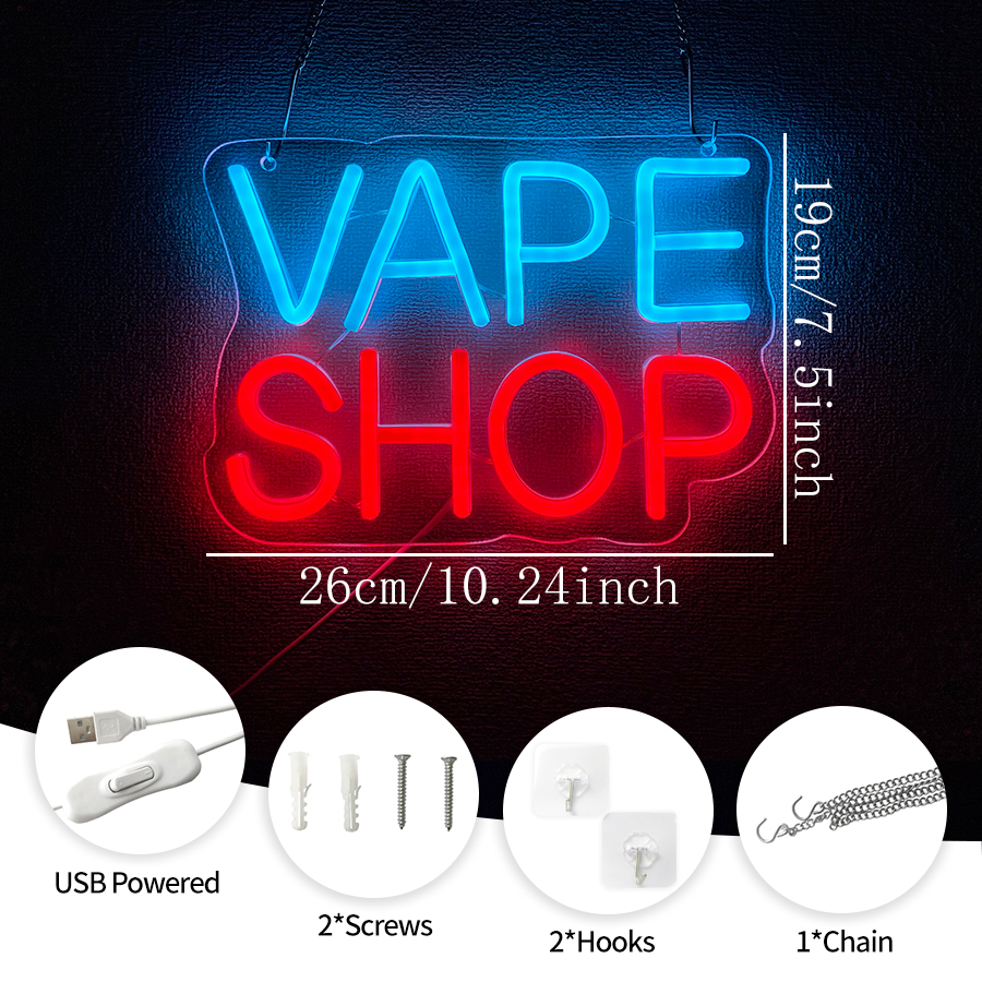 Vape Shop Neon Sign For Wall D - Vaping Shop 评论和价格