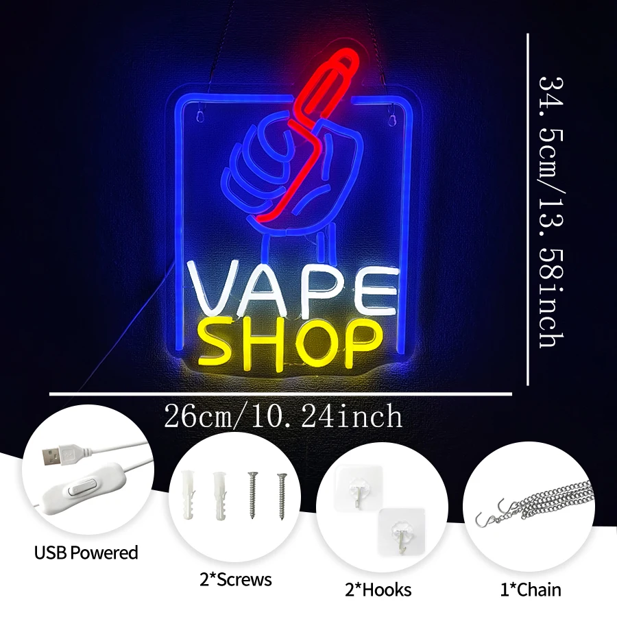 LED Neon Lights Business Windo - Vaping Shop 评论和价格