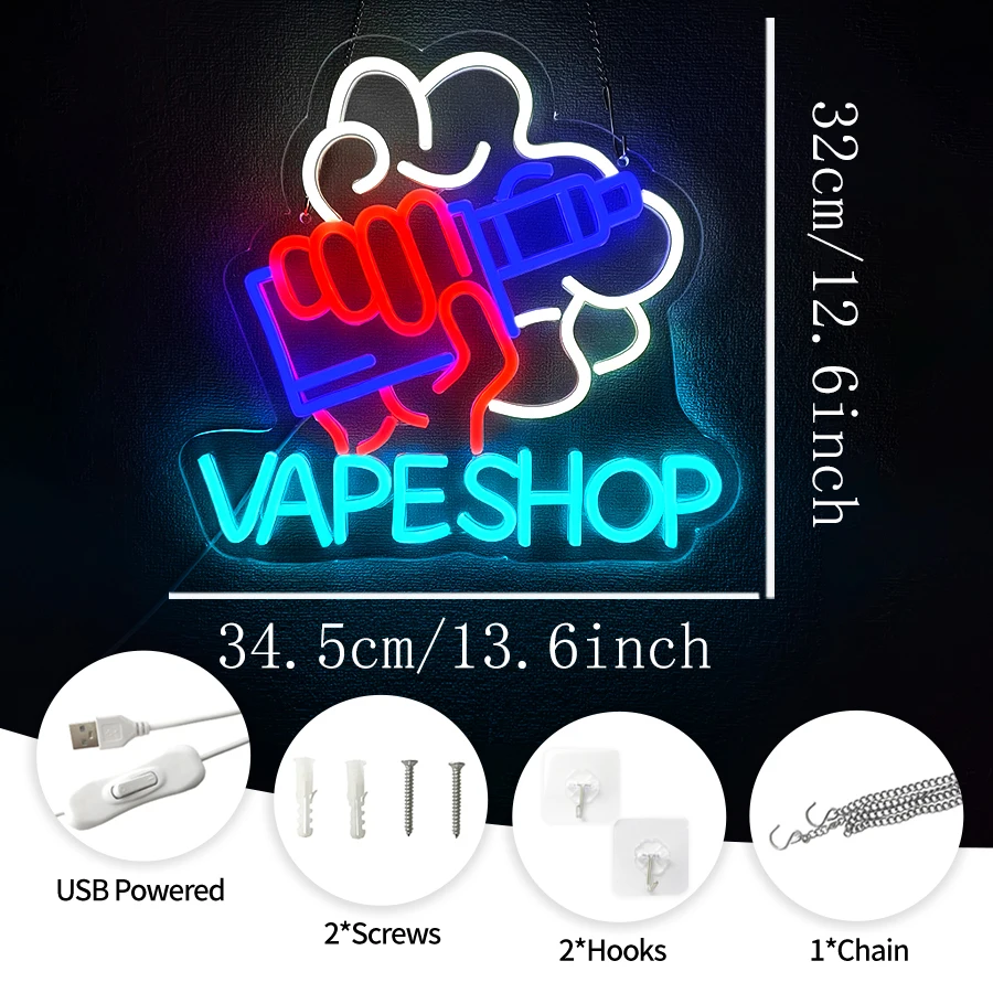 LED Neon Lights Business Windo - Vaping Shop 评论和价格