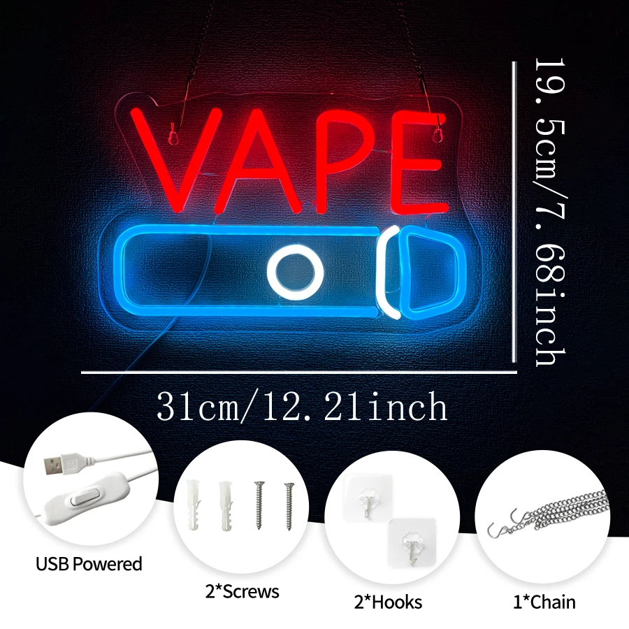 LED Neon Lights Business Windo - Vaping Shop 评论和价格