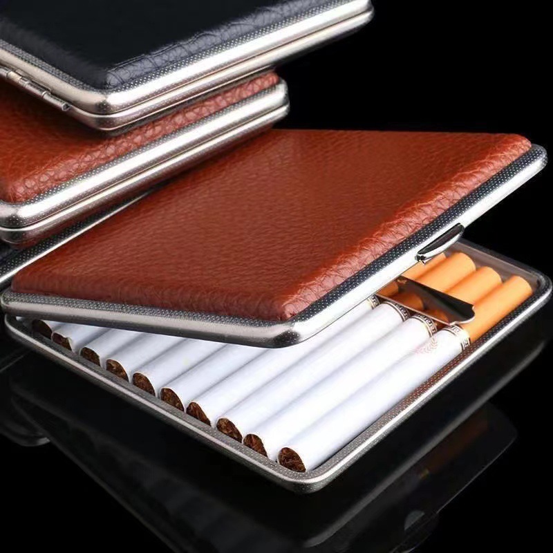 Metal Cigarette Case 20pcs Lea - Smoking & Vaping Accessories 评论和价格