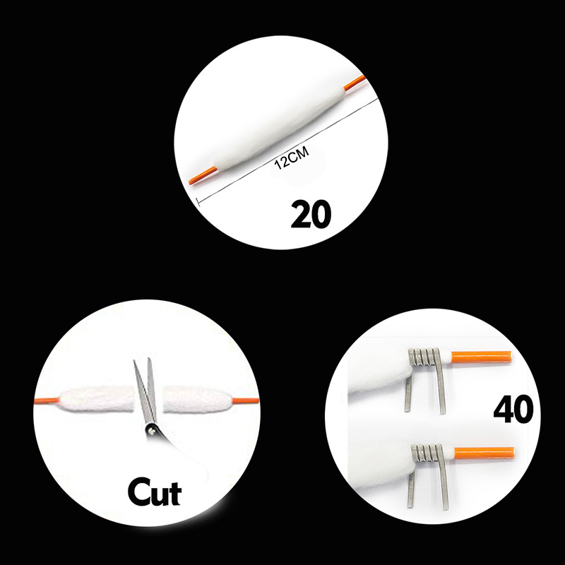 100pcs Coil wick Cotton Replac - Rda Atomizer Deck 评论和价格