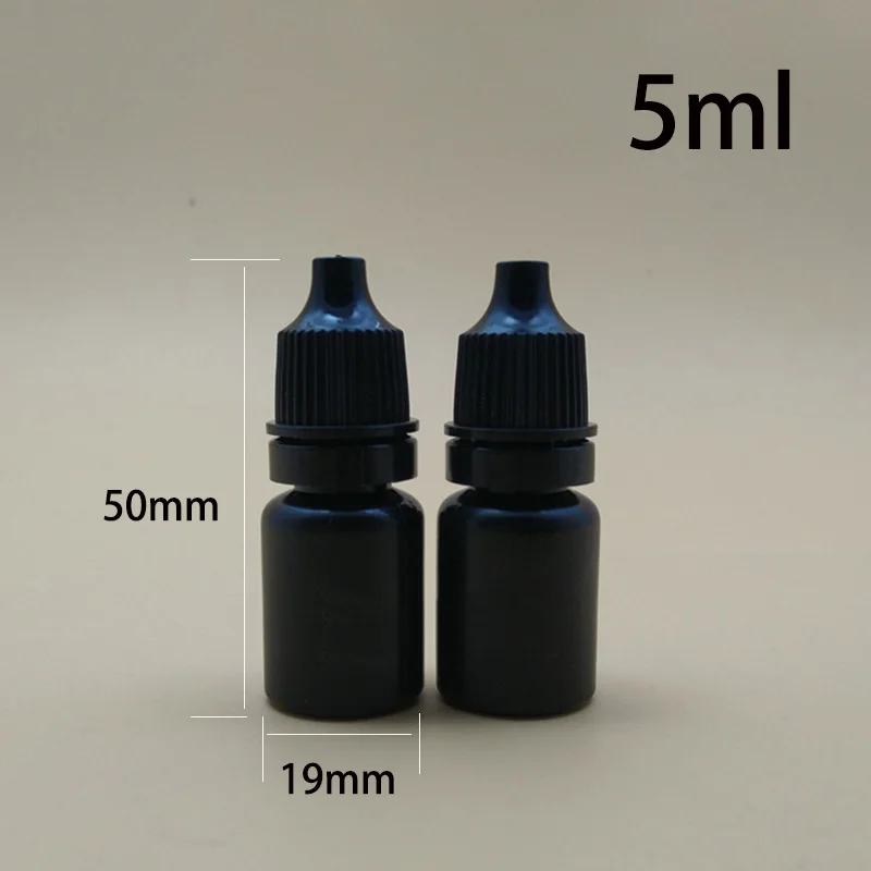 Black 5ml 10ml Cosmetic Liquid - Juice Bottle Dropper 评论和价格