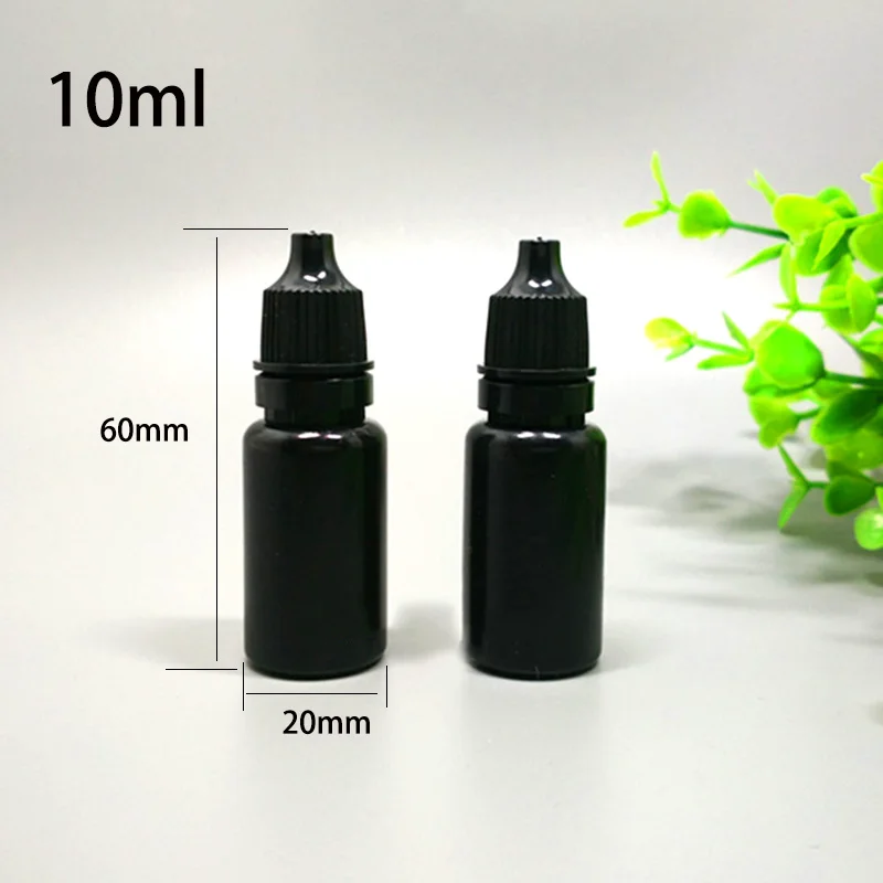 Black 5ml 10ml Cosmetic Liquid - Juice Bottle Dropper 评论和价格