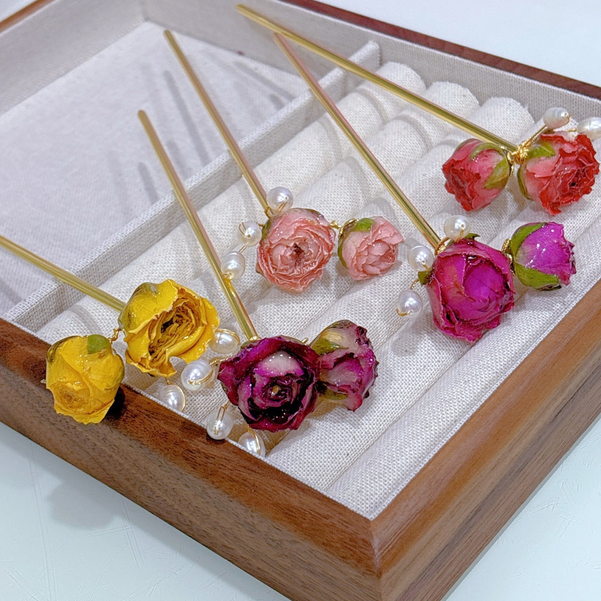 5pcs Drip Glue Roses Dried Flo - Drip Tip Resin 评论和价格