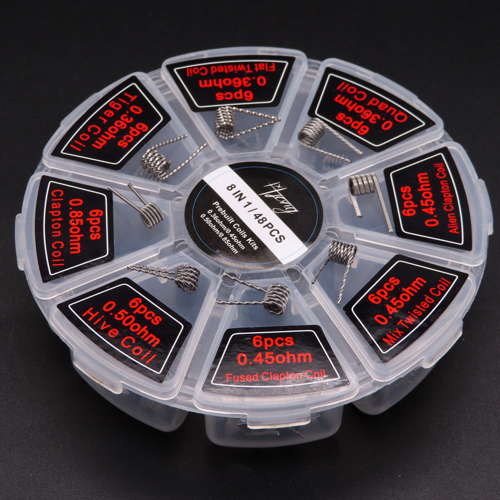 48pcs/set Premade Coils RTA RD - Clapton Wire Pre Built 评论和价格