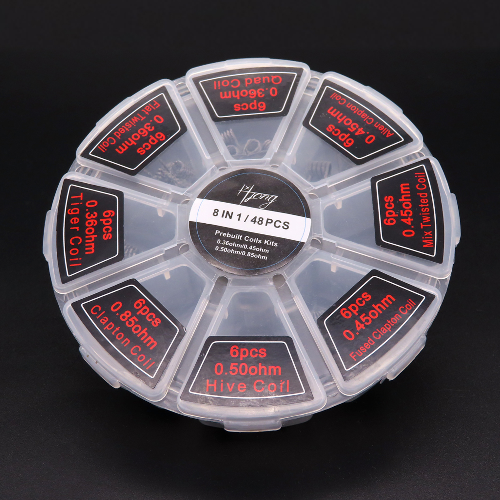 48pcs/set Premade Coils RTA RD - Clapton Wire Pre Built 评论和价格