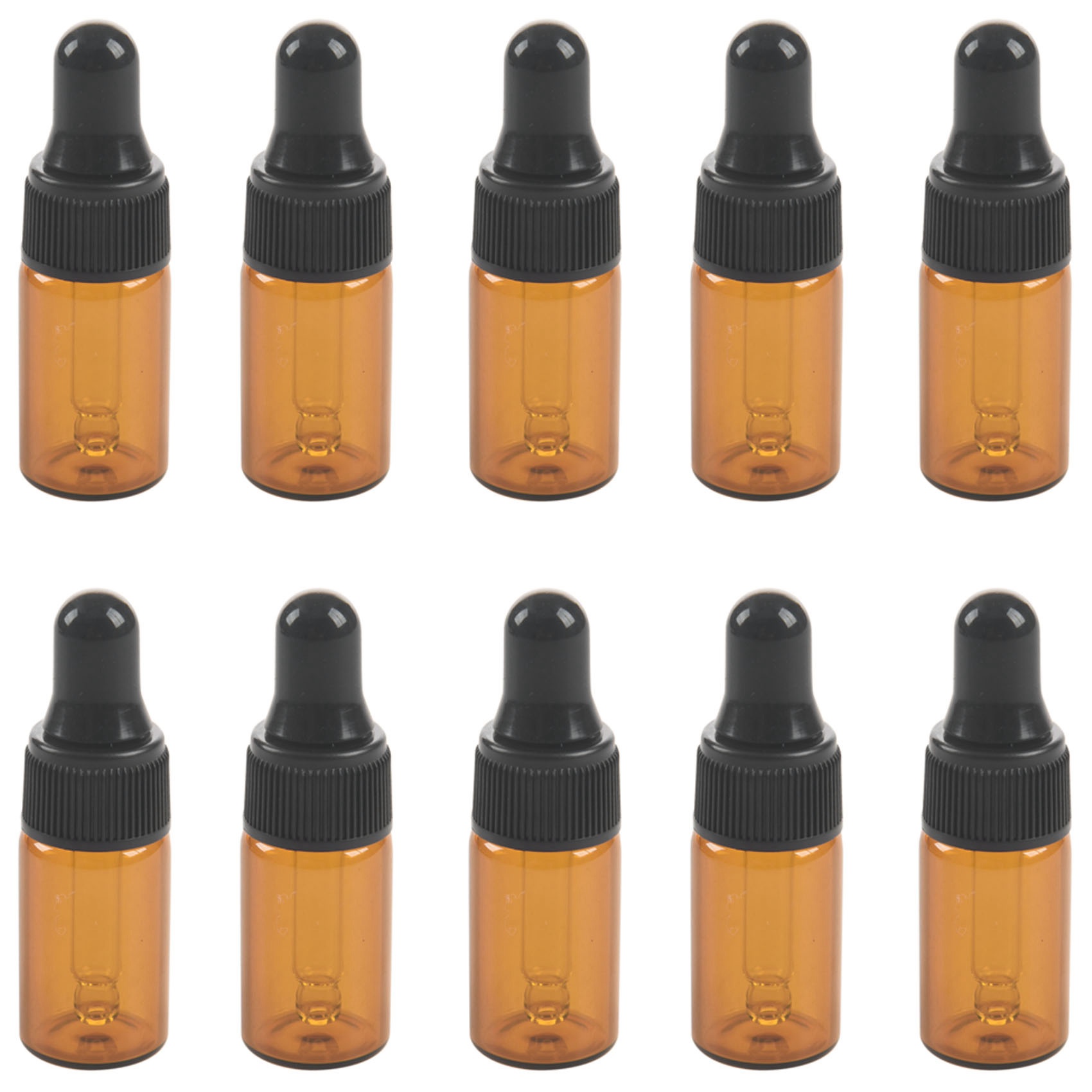 10pcs 3ml Empty brown Glass Dr - Juice Bottle Dropper 评论和价格