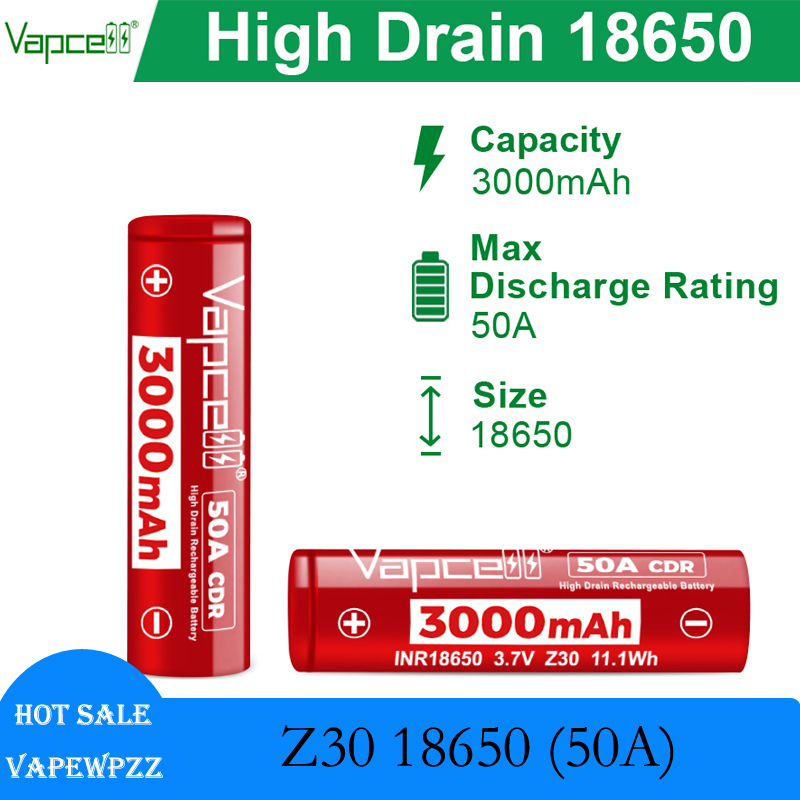 High Drain INR18650 Battery Va - Vape Battery 18650 评论和价格