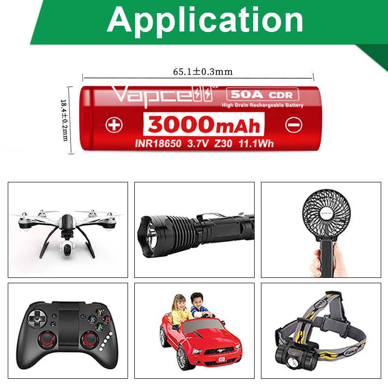 High Drain INR18650 Battery Va - Vape Battery 18650 评论和价格