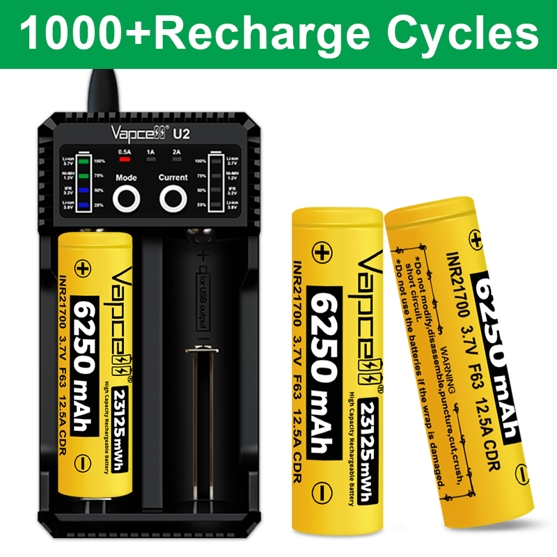 New Vapcell F63 21700 Battery  - Vape Battery 18650 评论和价格
