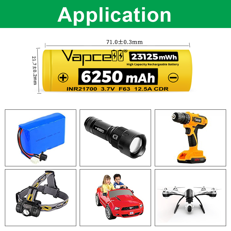 New Vapcell F63 21700 Battery  - Vape Battery 18650 评论和价格