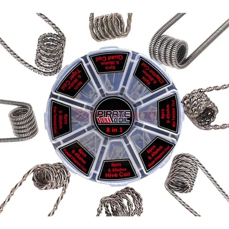 Original Pirate Ni80 8 in 1 Pr - Clapton Wire Pre Built 评论和价格