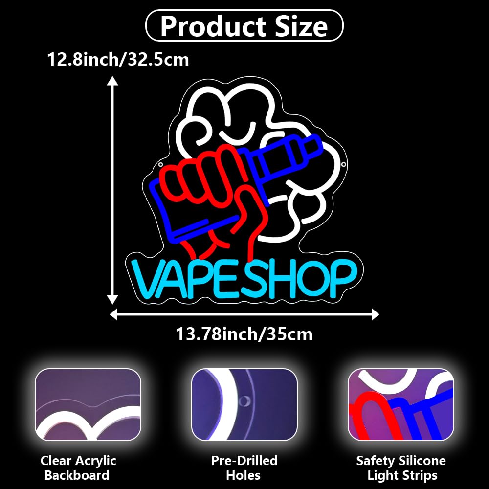 Vape Shop Neon Sign USB Powere - Vaping Shop 评论和价格
