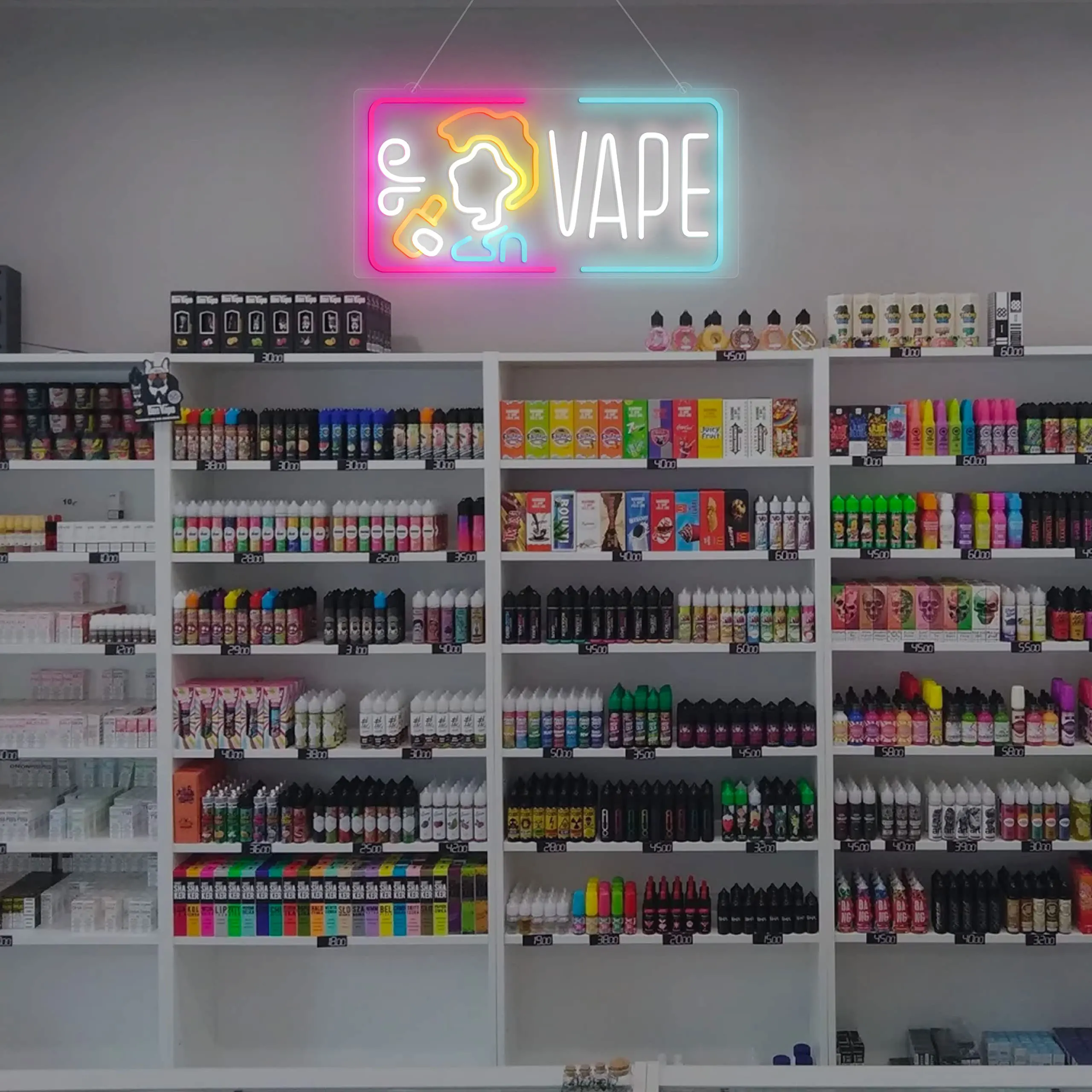 Vape Neon Sign Dimmable Smoke  - Vaping Shop 评论和价格